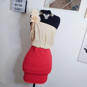 One shoulder strap dress